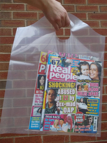 Wavy top carrier bags - wavy,